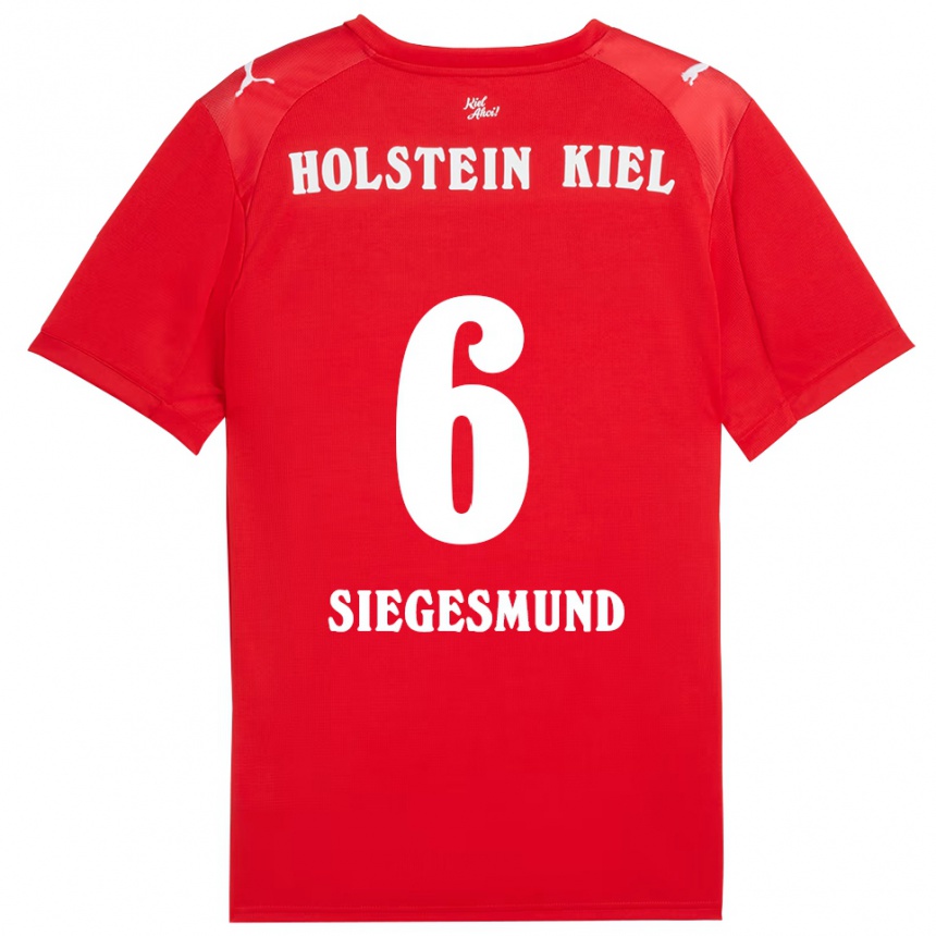 ילדים כדורגל Katinka Siegesmund #6 אדום כחול הרחק ג'רזי 2025/26