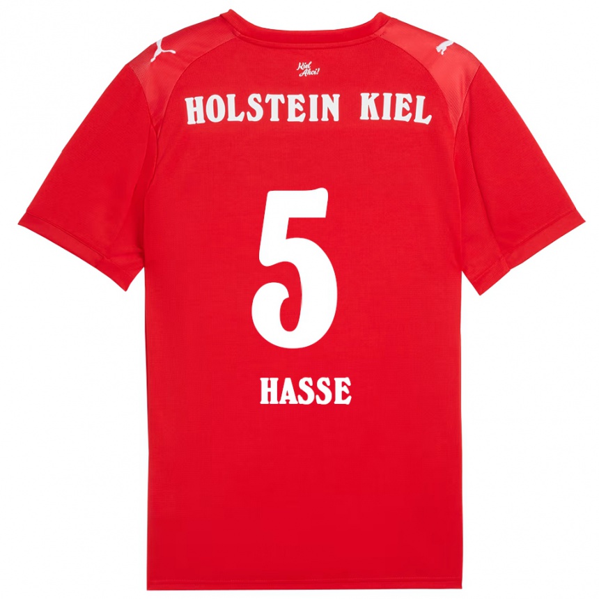 ילדים כדורגל Laura Hasse #5 אדום כחול הרחק ג'רזי 2025/26