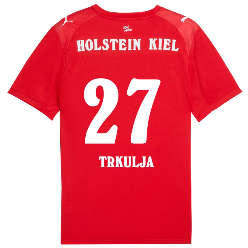 ילדים כדורגל מיילו טרקוליה #27 אדום כחול הרחק ג'רזי 2025/26