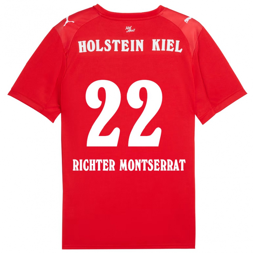 ילדים כדורגל מארק ריכטר מונטסראט #22 אדום כחול הרחק ג'רזי 2025/26
