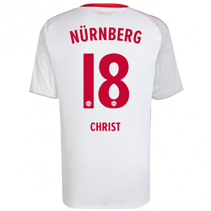 ילדים כדורגל Maurice Christ #18 לבן אדום הרחק ג'רזי 2025/26