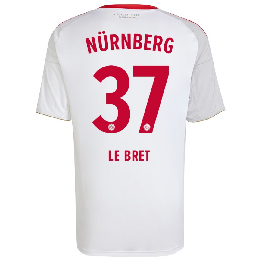 ילדים כדורגל נואה לה ברט #37 לבן אדום הרחק ג'רזי 2025/26