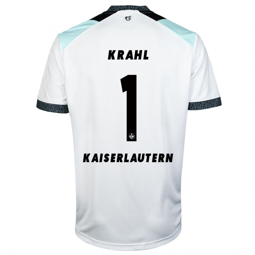 ילדים כדורגל יוליאן קראהל #1 לבן שחור הרחק ג'רזי 2025/26