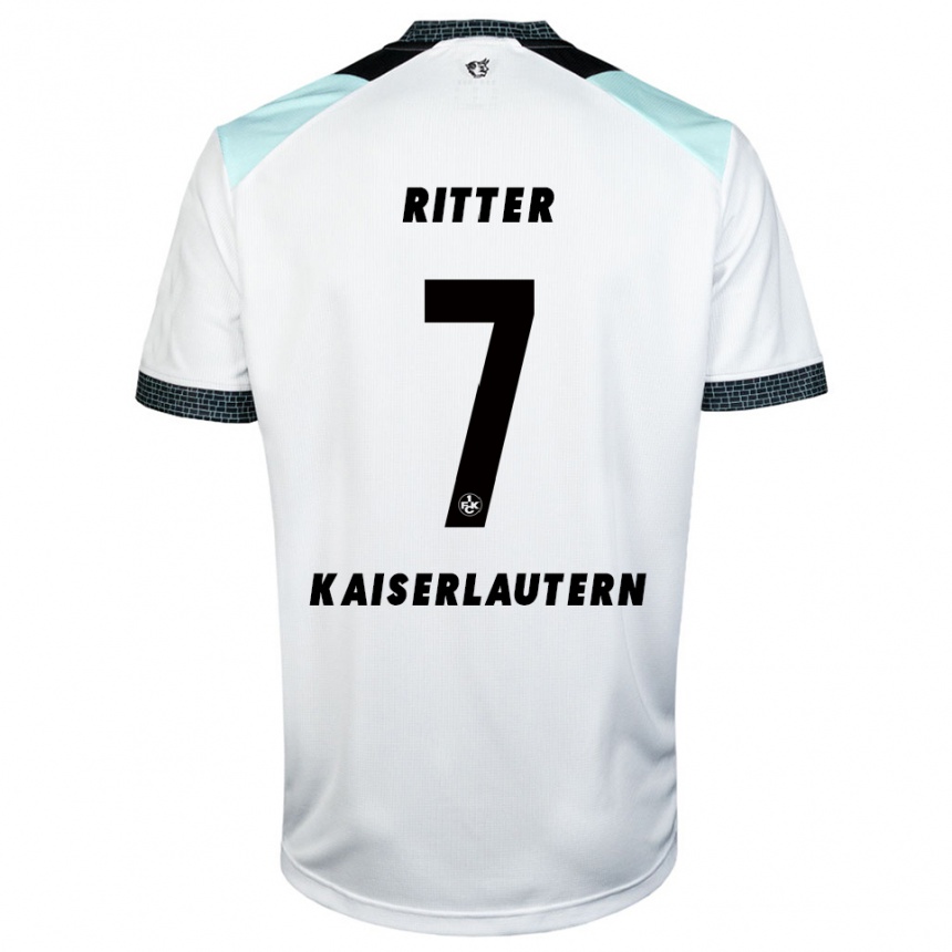 ילדים כדורגל מארלון ריטר #7 לבן שחור הרחק ג'רזי 2025/26