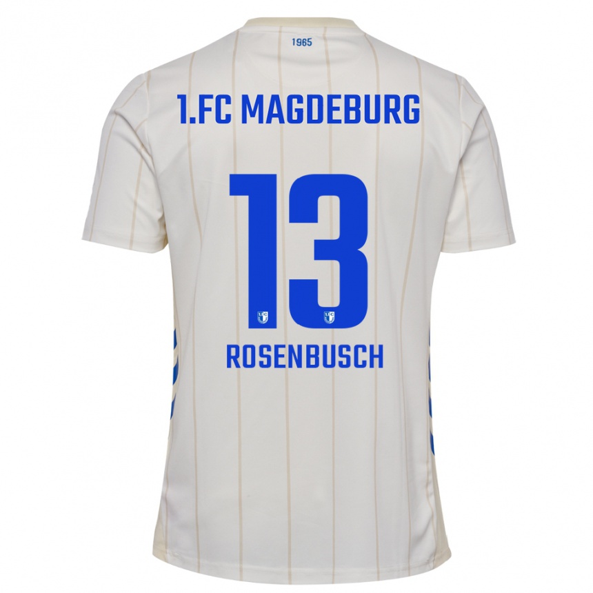 ילדים כדורגל טים רוזנבוש #13 לבן כחול הרחק ג'רזי 2025/26