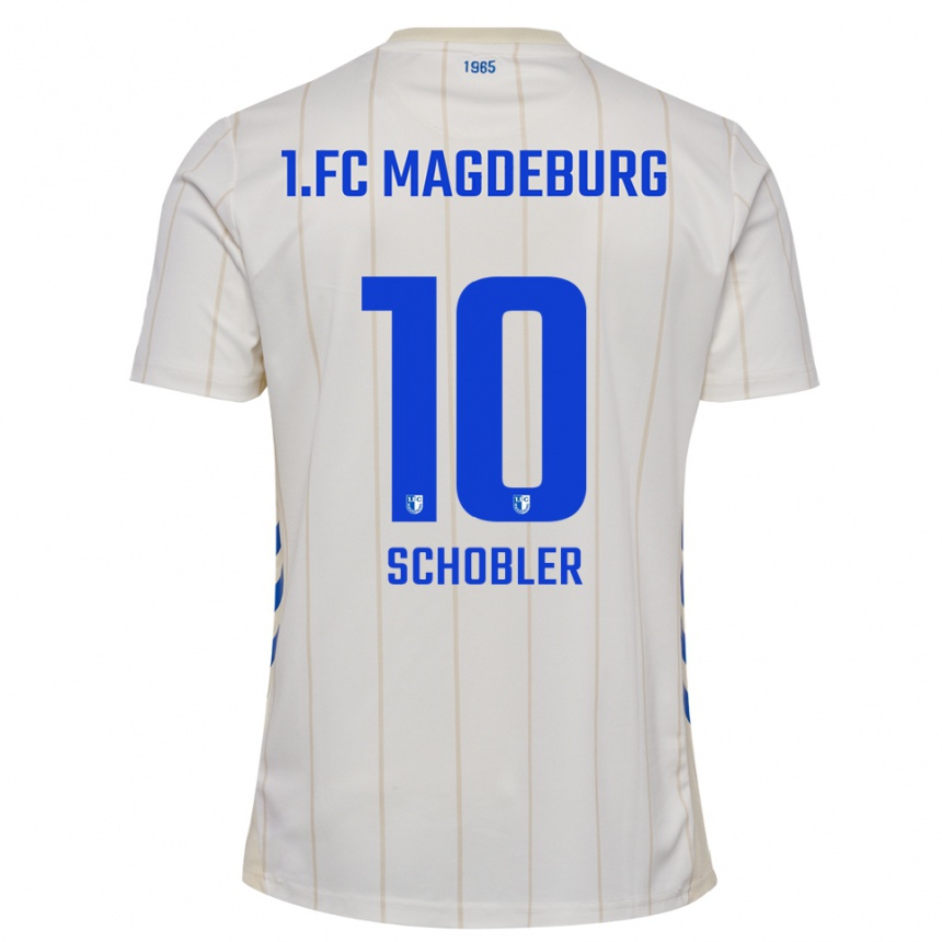 ילדים כדורגל לאורין שוסלר #10 לבן כחול הרחק ג'רזי 2025/26 ילדים כדורגל לאורין שוסלר #10 לבן כחול הרחק ג'רזי 2025/26