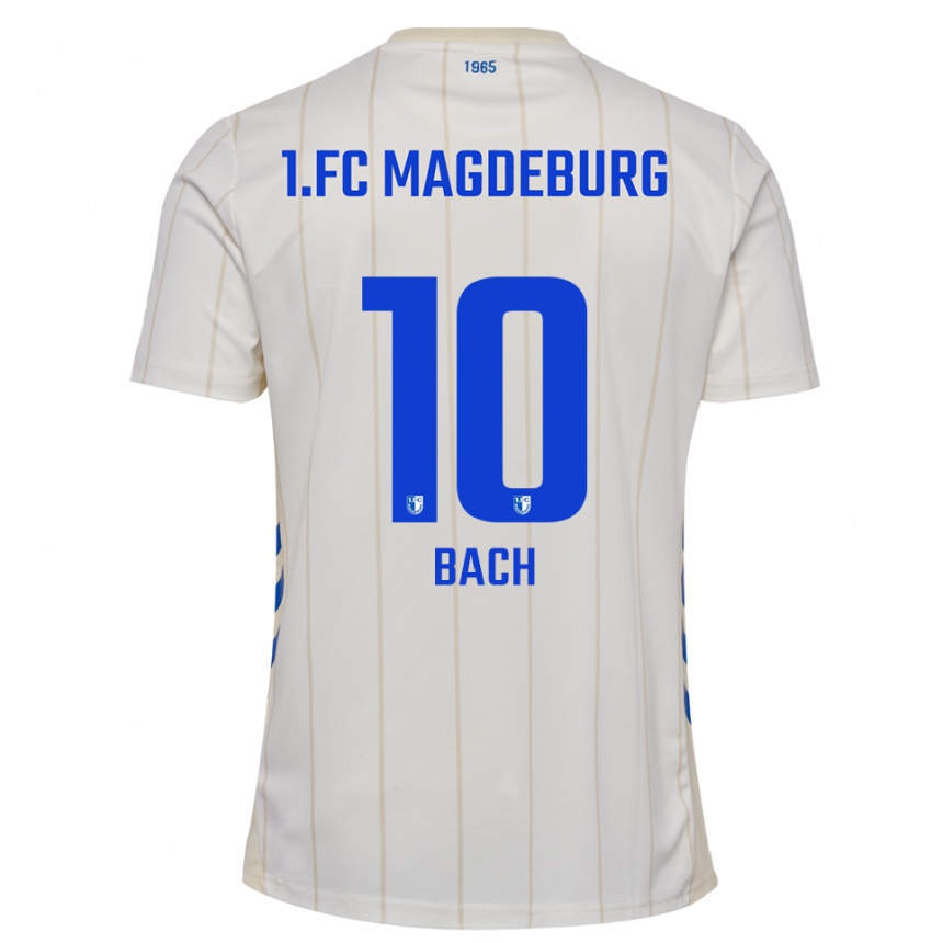 ילדים כדורגל Hanna Bach #10 לבן כחול הרחק ג'רזי 2025/26