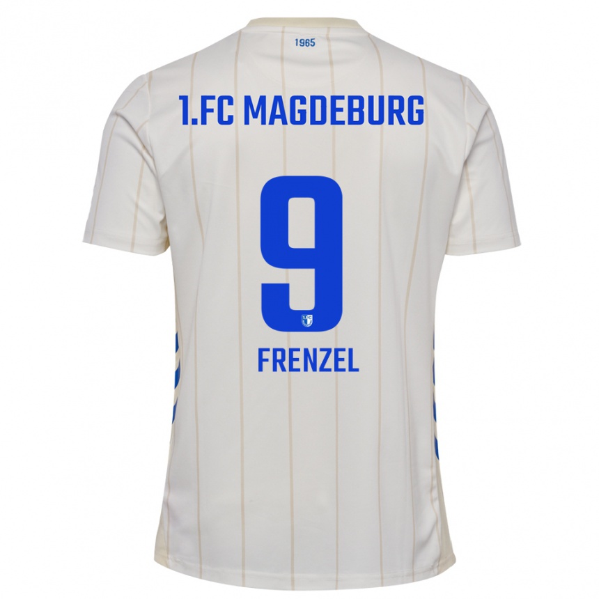 ילדים כדורגל יונס יואקים פיטר פרנצל #9 לבן כחול הרחק ג'רזי 2025/26