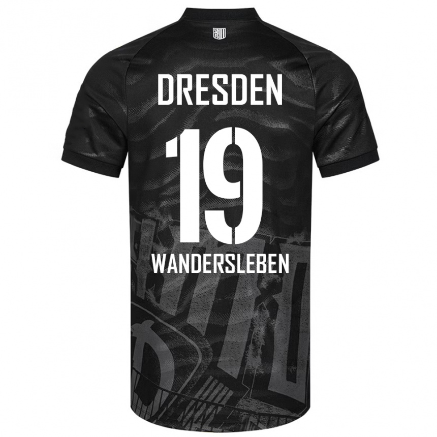 ילדים כדורגל Arian-Rayan Wandersleben #19 שחור אפור הרחק ג'רזי 2025/26