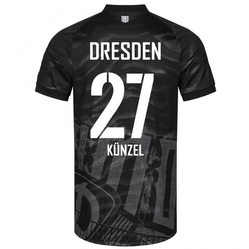 ילדים כדורגל Nico Künzel #27 שחור אפור הרחק ג'רזי 2025/26