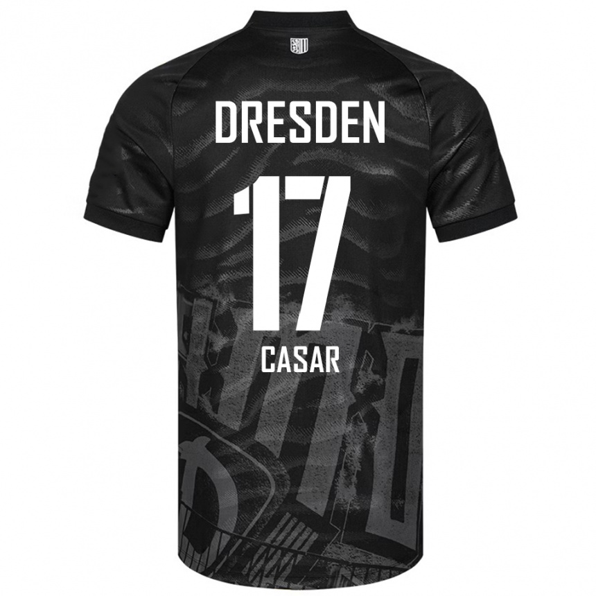 ילדים כדורגל אליאז׳ קאסאר #17 שחור אפור הרחק ג'רזי 2025/26