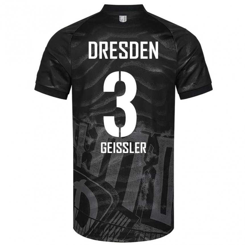 ילדים כדורגל ג׳ונת׳ן גייסלר #3 שחור אפור הרחק ג'רזי 2025/26