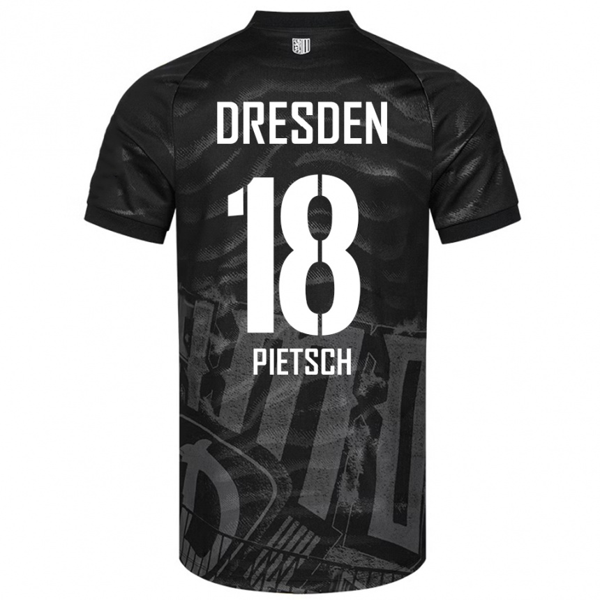 ילדים כדורגל Colin Pietsch #18 שחור אפור הרחק ג'רזי 2025/26