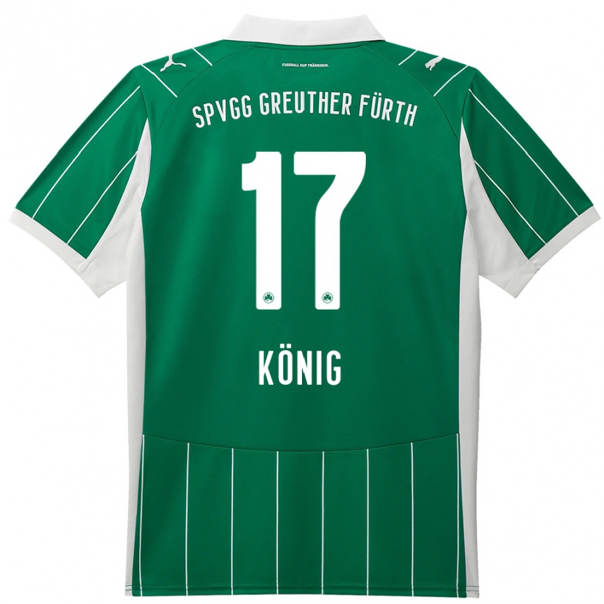 ילדים כדורגל Noah König #17 ירוק לבן הרחק ג'רזי 2025/26