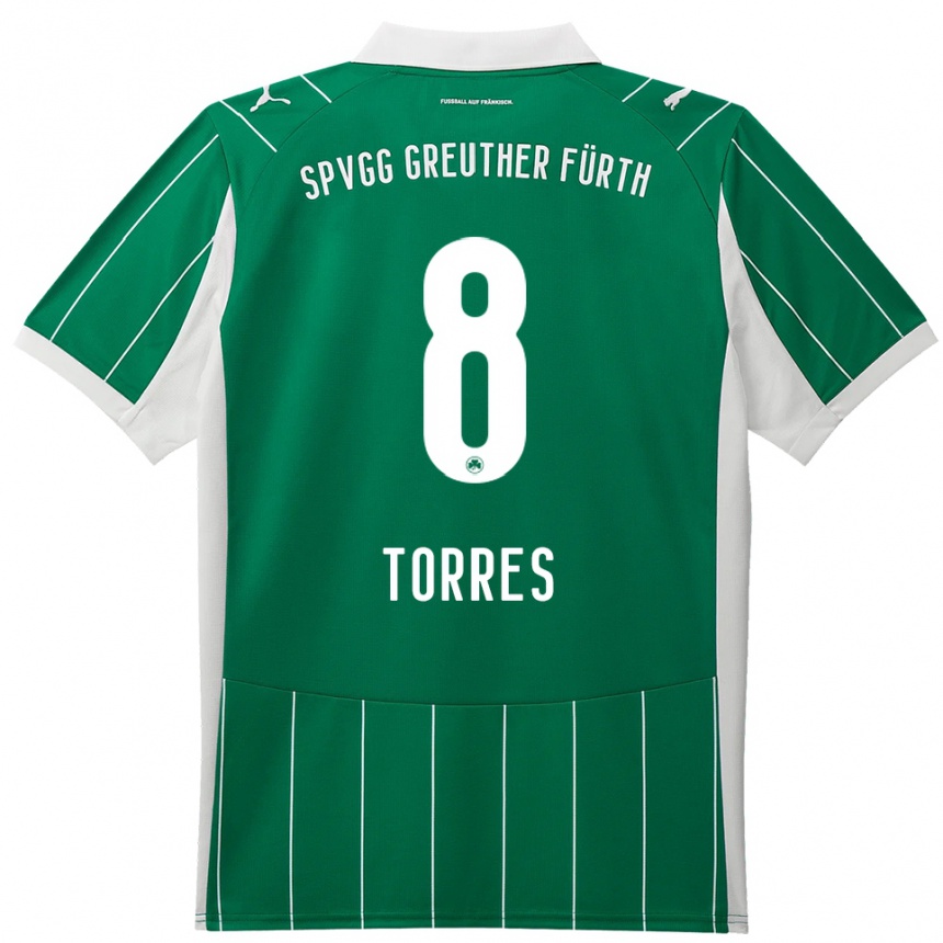 ילדים כדורגל Lucas Torres #8 ירוק לבן הרחק ג'רזי 2025/26