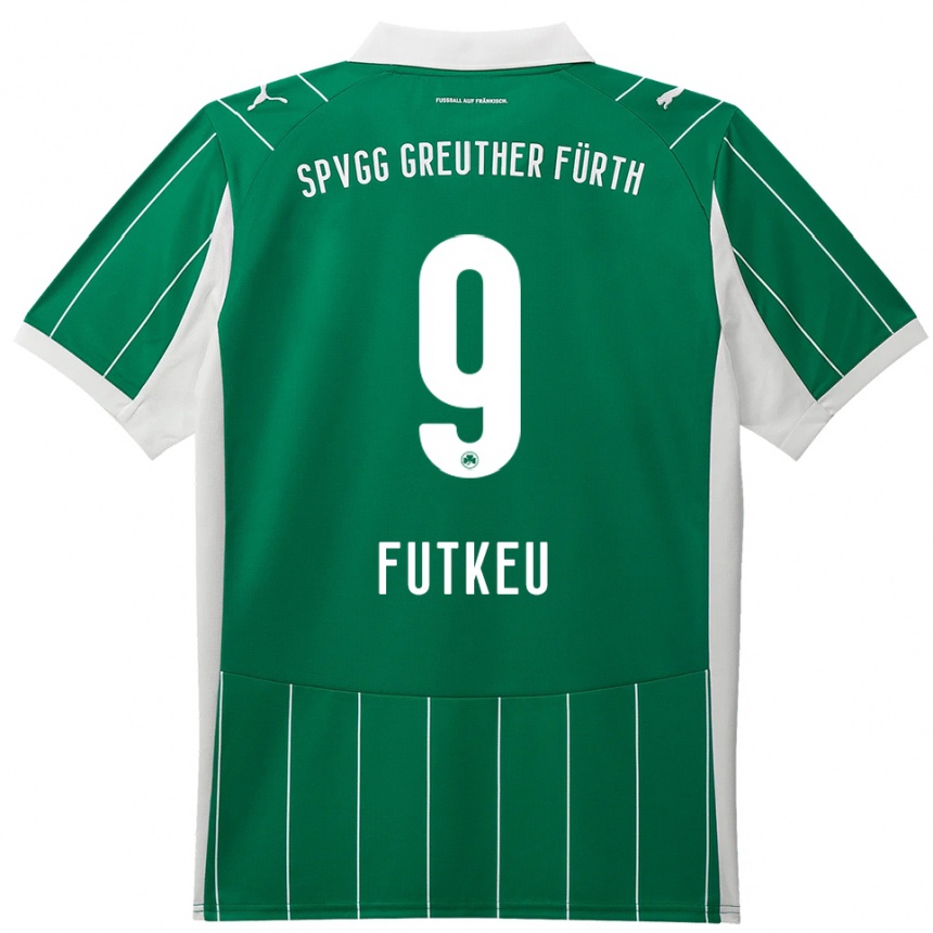 ילדים כדורגל נואל פוטקו #9 ירוק לבן הרחק ג'רזי 2025/26