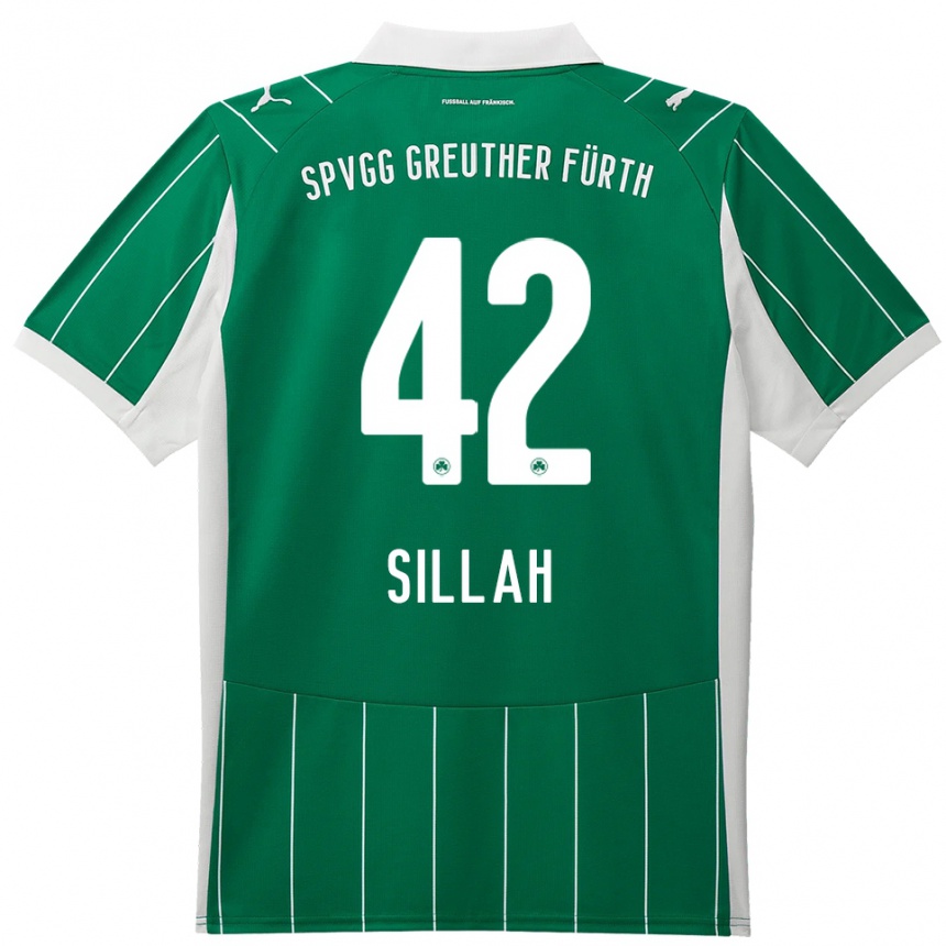 ילדים כדורגל עומאר סילה #42 ירוק לבן הרחק ג'רזי 2025/26