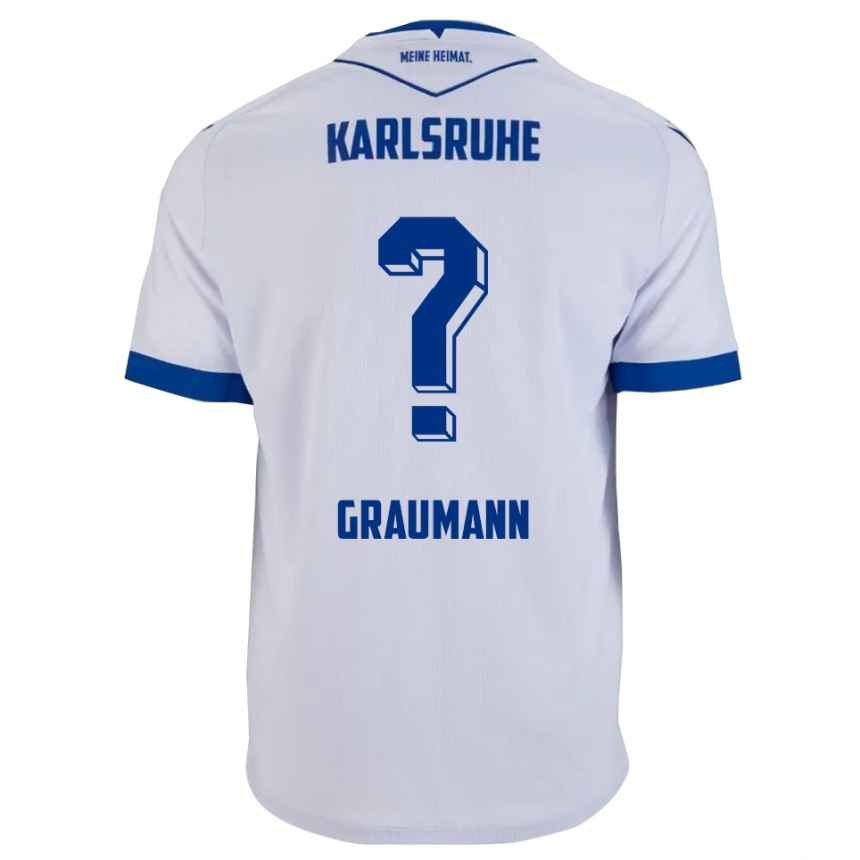 ילדים כדורגל לילי גראומן #0 לבן כחול הרחק ג'רזי 2025/26