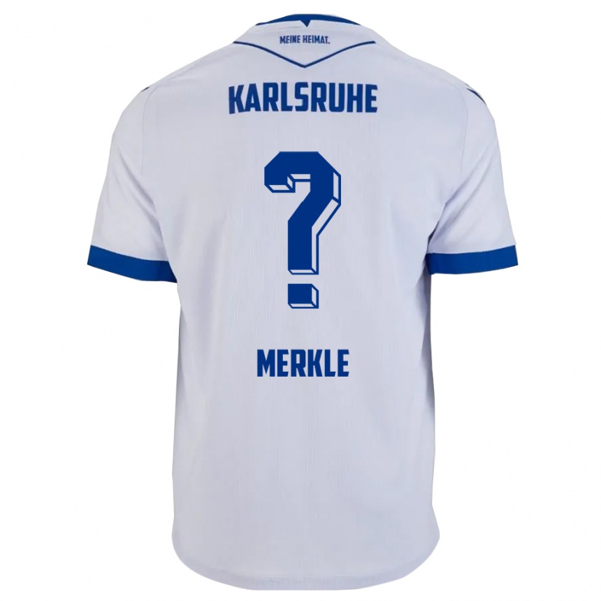 ילדים כדורגל הלנה מרקל #0 לבן כחול הרחק ג'רזי 2025/26