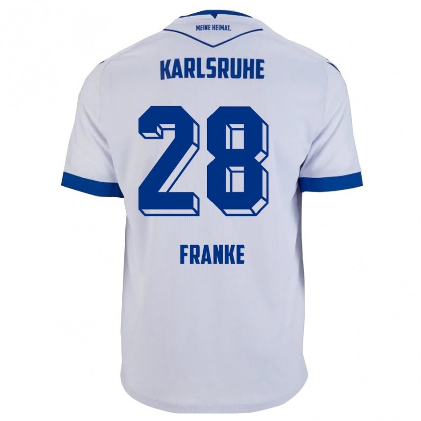 ילדים כדורגל מרסל פרנקה #28 לבן כחול הרחק ג'רזי 2025/26