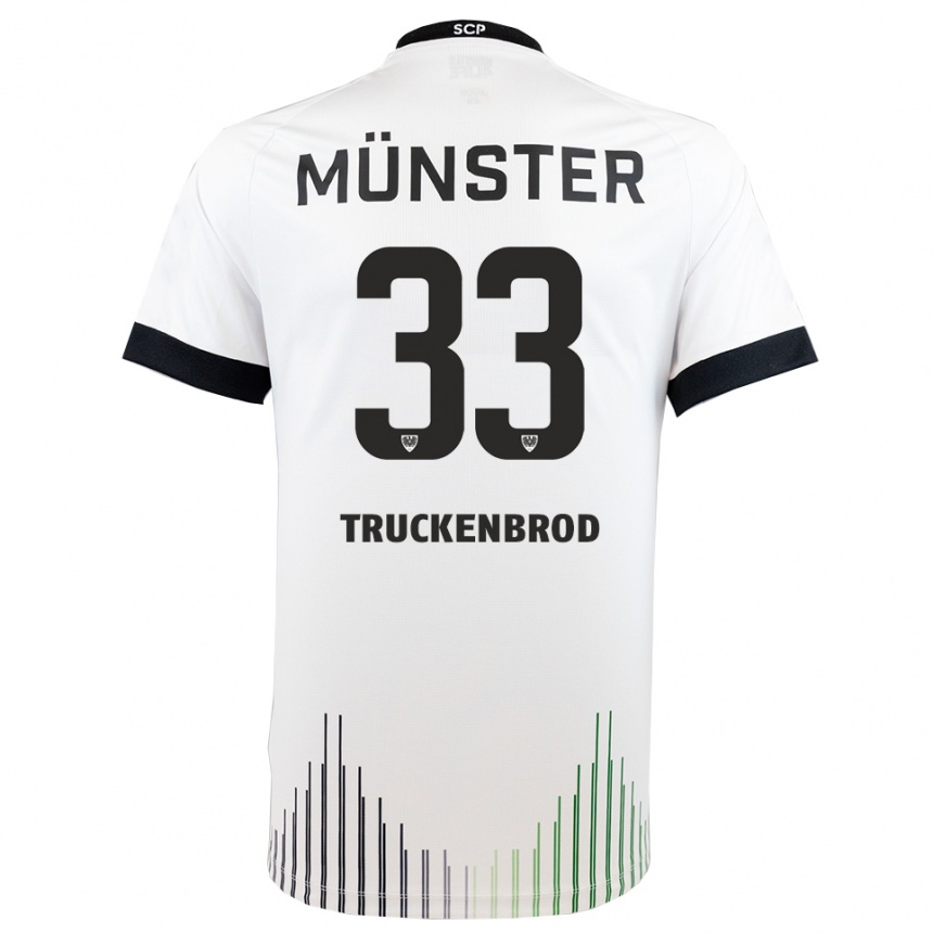 ילדים כדורגל דמיאן טרוקנברוד #33 לבן שחור הרחק ג'רזי 2025/26