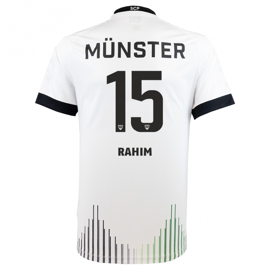 ילדים כדורגל David Rahim #15 לבן שחור הרחק ג'רזי 2025/26