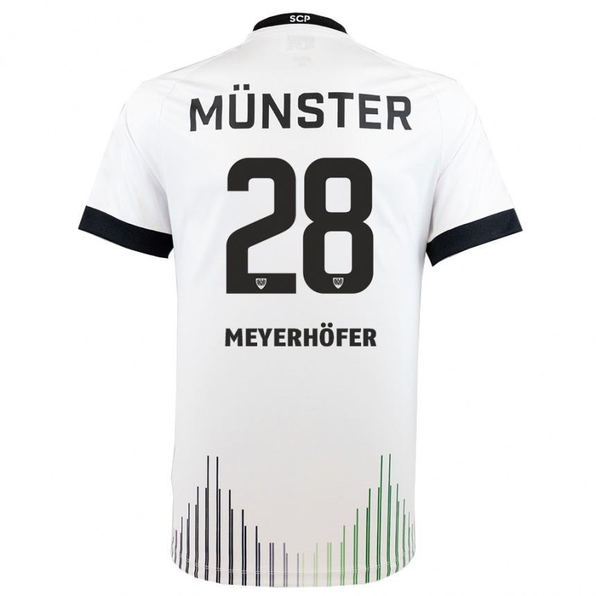 ילדים כדורגל מרקו מאיירהופר #28 לבן שחור הרחק ג'רזי 2025/26