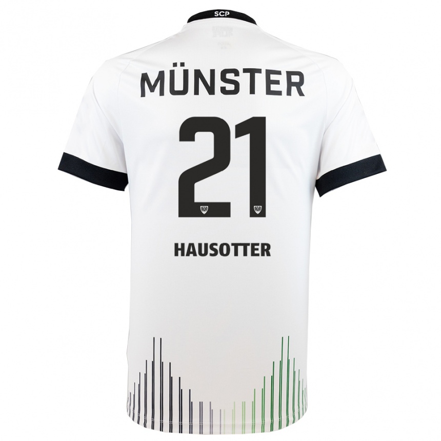 ילדים כדורגל Till Hausotter #21 לבן שחור הרחק ג'רזי 2025/26