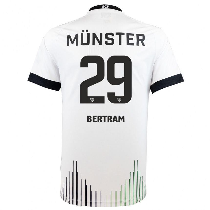 ילדים כדורגל מאטס ברטראם #29 לבן שחור הרחק ג'רזי 2025/26