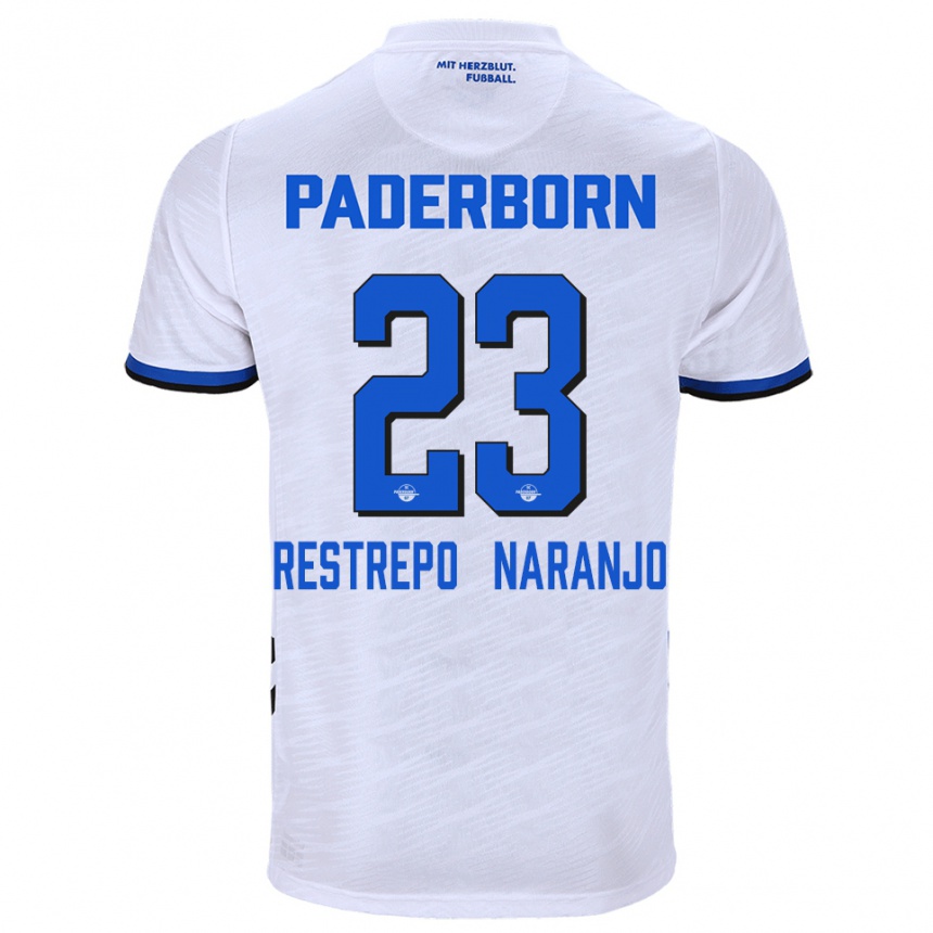 ילדים כדורגל פדרו חוסה רסטרפו נרנחו #23 לבן כחול הרחק ג'רזי 2025/26