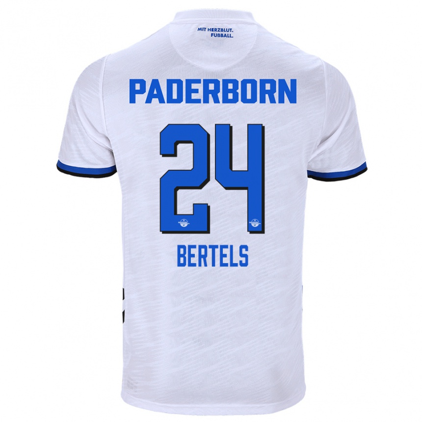 ילדים כדורגל פליקס ברטלס #24 לבן כחול הרחק ג'רזי 2025/26