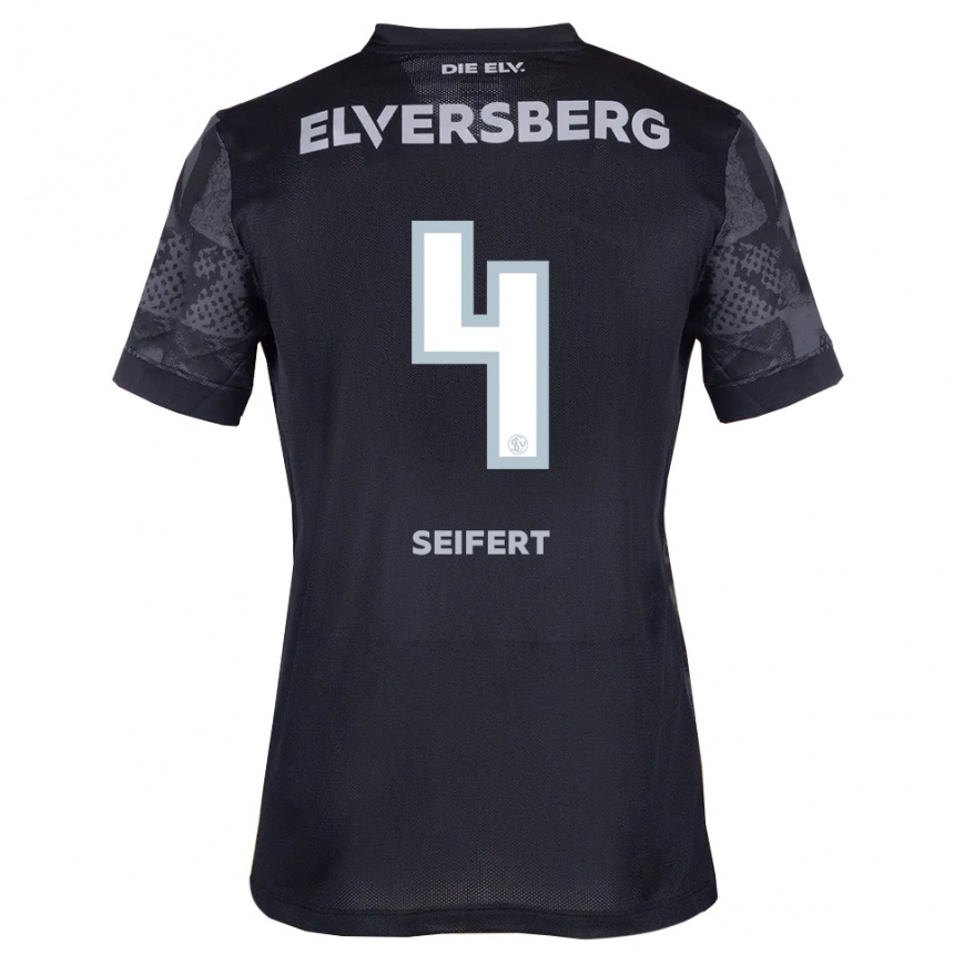 ילדים כדורגל לואיס סייפרט #4 שחור אפור הרחק ג'רזי 2025/26