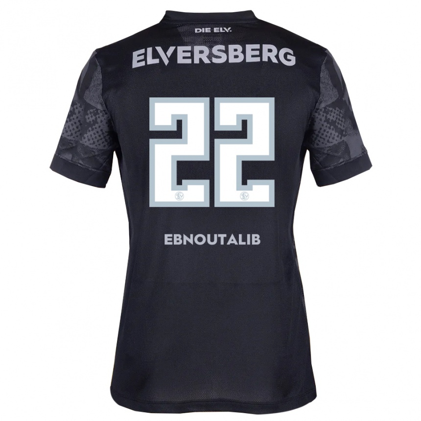 ילדים כדורגל Younes Ebnoutalib #22 שחור אפור הרחק ג'רזי 2025/26