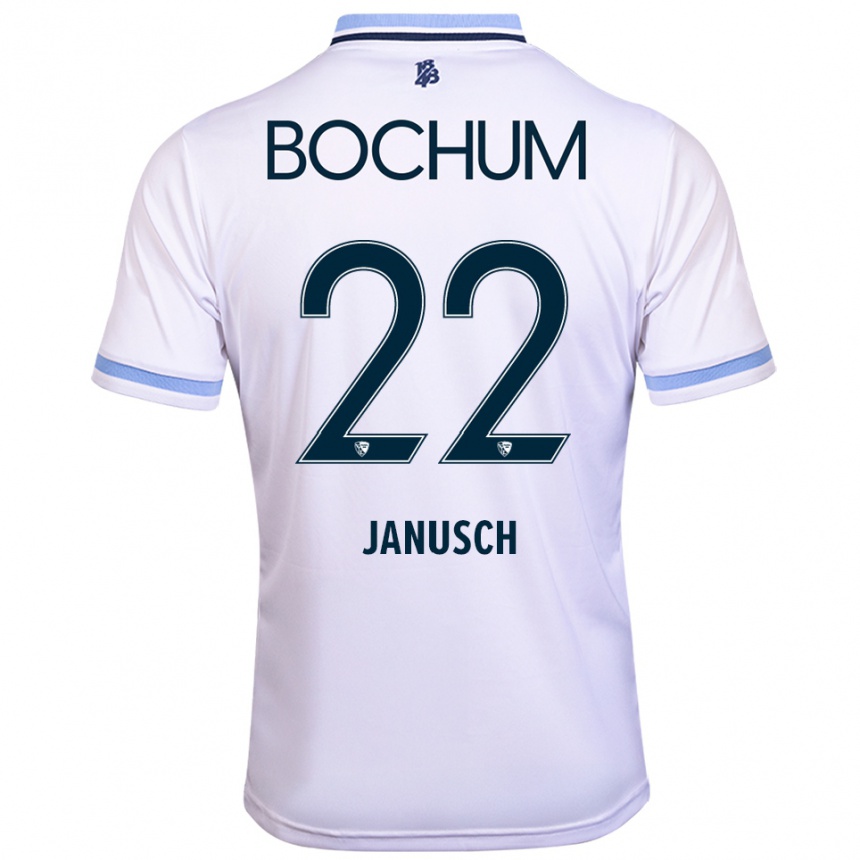 ילדים כדורגל Thees Janusch #22 לבן תכלת הרחק ג'רזי 2025/26