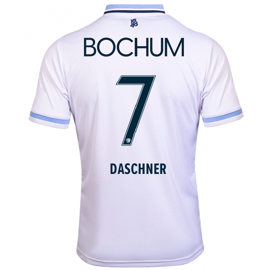 ילדים כדורגל לוקאס דאשנר #7 לבן תכלת הרחק ג'רזי 2025/26 ילדים כדורגל לוקאס דאשנר #7 לבן תכלת הרחק ג'רזי 2025/26