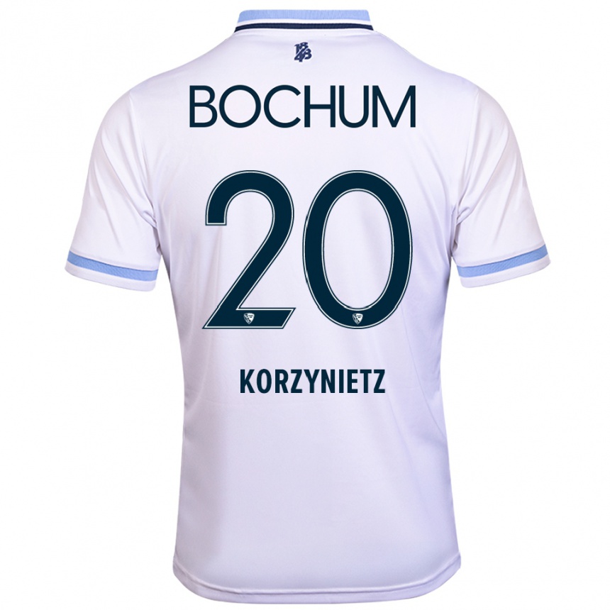 ילדים כדורגל ג'דן קורז'יניץ #20 לבן תכלת הרחק ג'רזי 2025/26