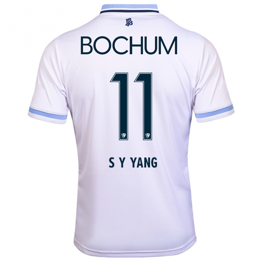 ילדים כדורגל סי-יאונג יאנג #11 לבן תכלת הרחק ג'רזי 2025/26