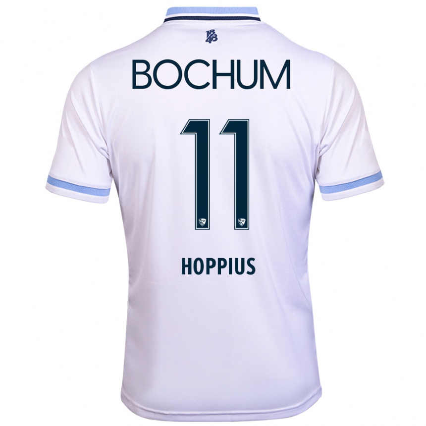 ילדים כדורגל דורת׳י הופיוס #11 לבן תכלת הרחק ג'רזי 2025/26