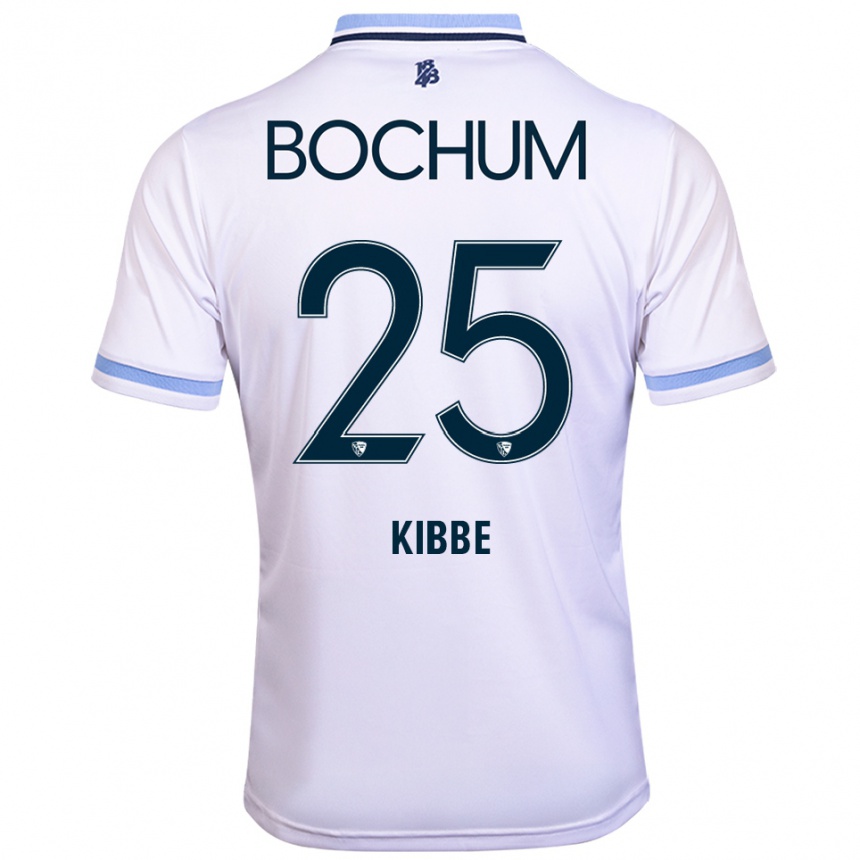 ילדים כדורגל Jaden Kibbe #25 לבן תכלת הרחק ג'רזי 2025/26