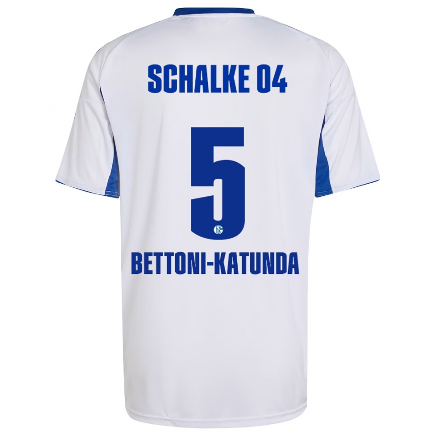 ילדים כדורגל קלאודיו בטוני קטונדה #5 לבן כחול הרחק ג'רזי 2025/26