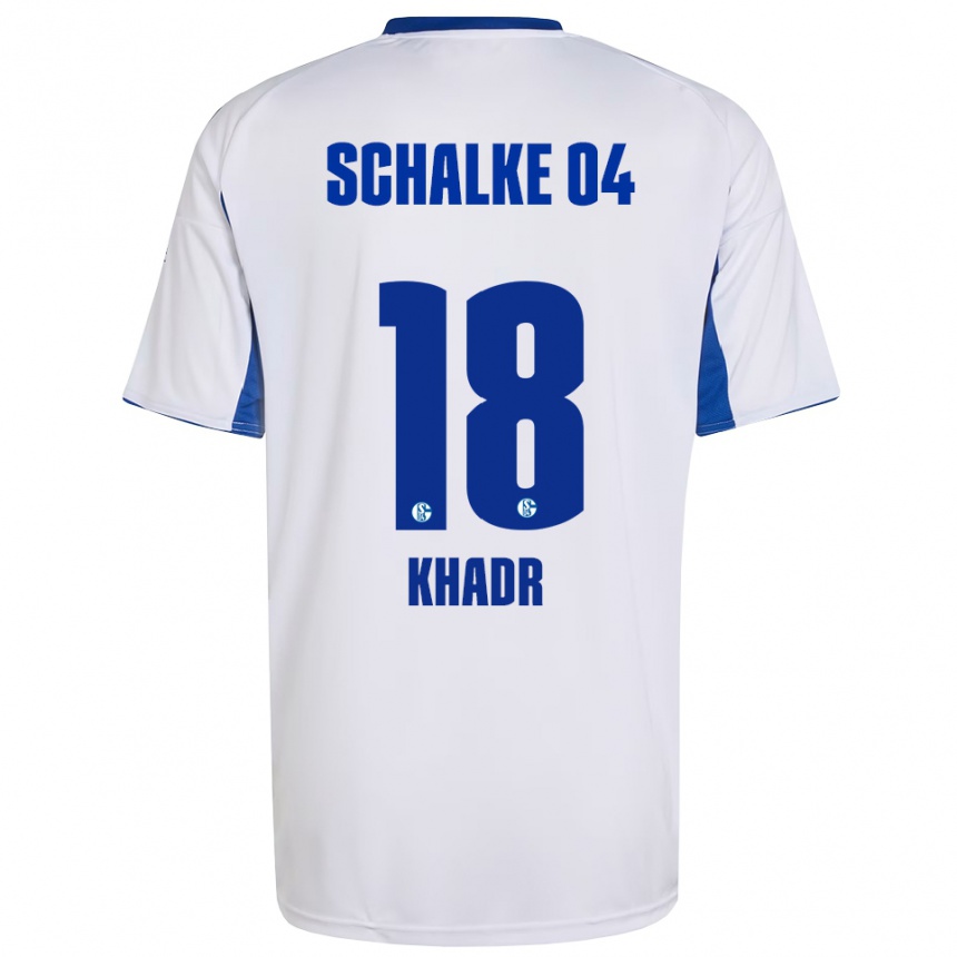 ילדים כדורגל מיקה כארים חאדר #18 לבן כחול הרחק ג'רזי 2025/26