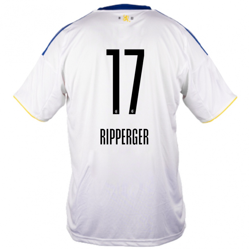 ילדים כדורגל Lena Ripperger #17 לבן כחול צהוב הרחק ג'רזי 2025/26