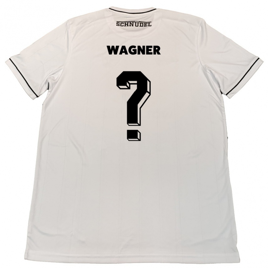 ילדים כדורגל Jennifer Wagner #0 לבן שחור הרחק ג'רזי 2025/26