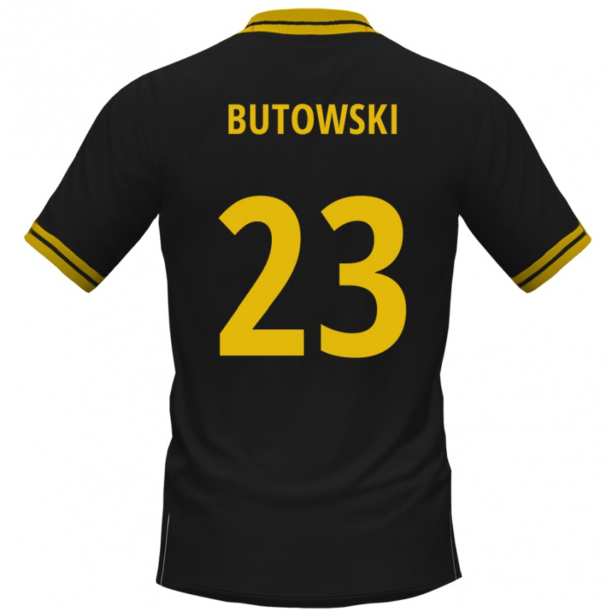 ילדים כדורגל Dennis Butowski #23 שחור צהוב הרחק ג'רזי 2025/26