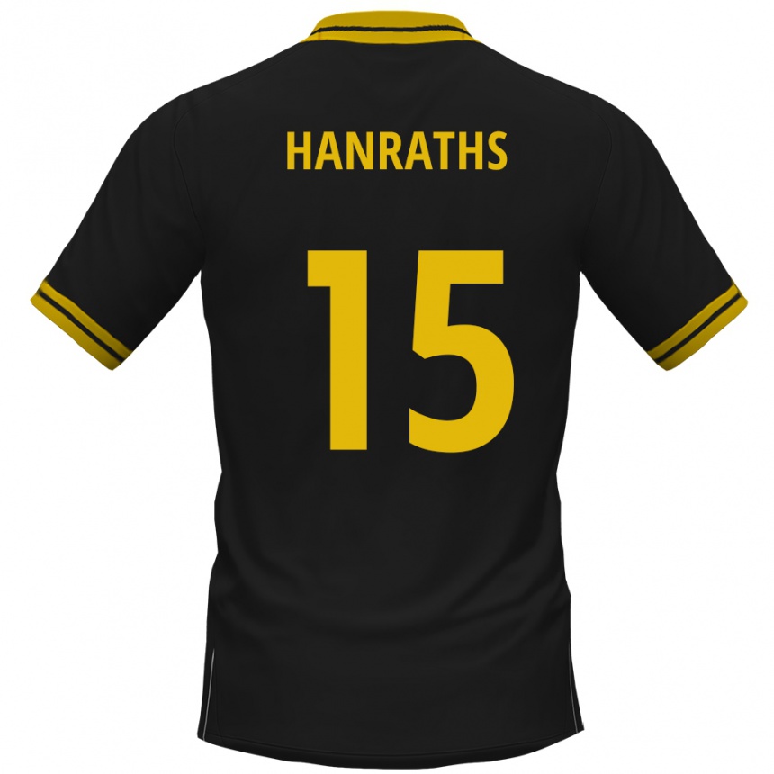 ילדים כדורגל מיקה טימותי האנרטס #15 שחור צהוב הרחק ג'רזי 2025/26