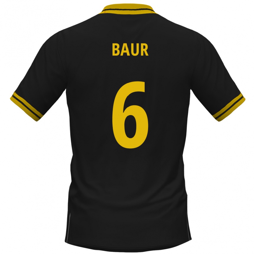 ילדים כדורגל מאורו באור #6 שחור צהוב הרחק ג'רזי 2025/26