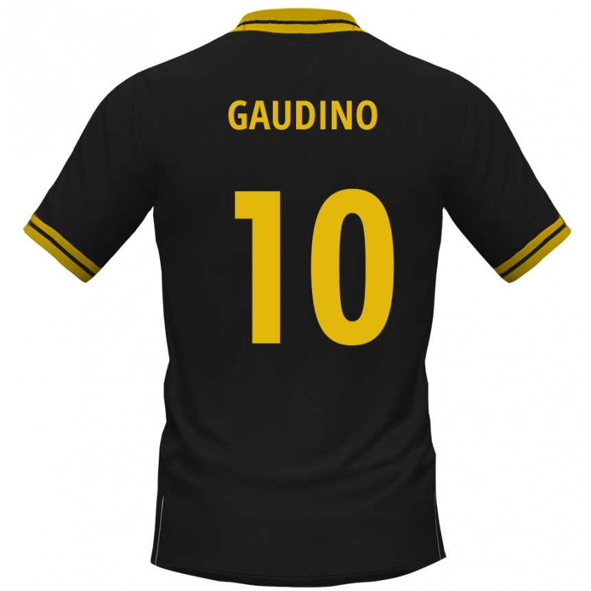ילדים כדורגל ג'אנלוקה גאודינו #10 שחור צהוב הרחק ג'רזי 2025/26