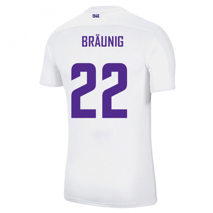 ילדים כדורגל ליאם בראוניג #22 לבן ירוק הרחק ג'רזי 2025/26