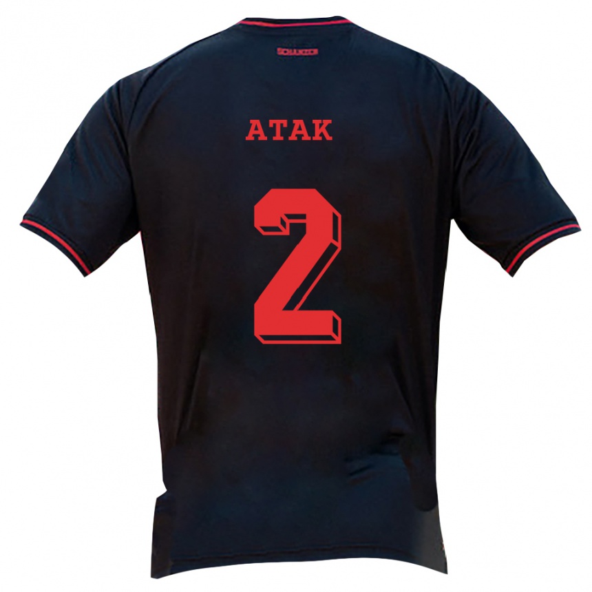 ילדים כדורגל Muhammed Atak #2 שחור אדום לבן הרחק ג'רזי 2025/26
