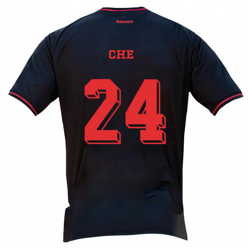 ילדים כדורגל נאו אלייז׳ה צ׳ה #24 שחור אדום לבן הרחק ג'רזי 2025/26